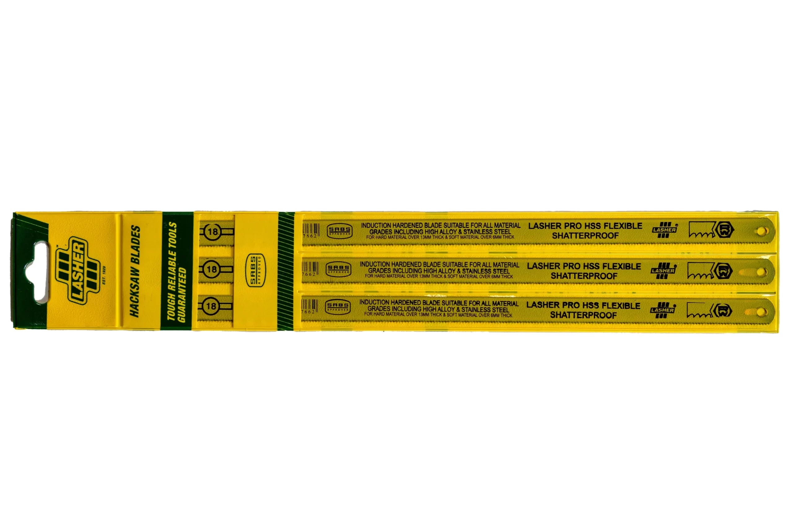 LasherPro 18T 3 Pack Hacksaw Blades
