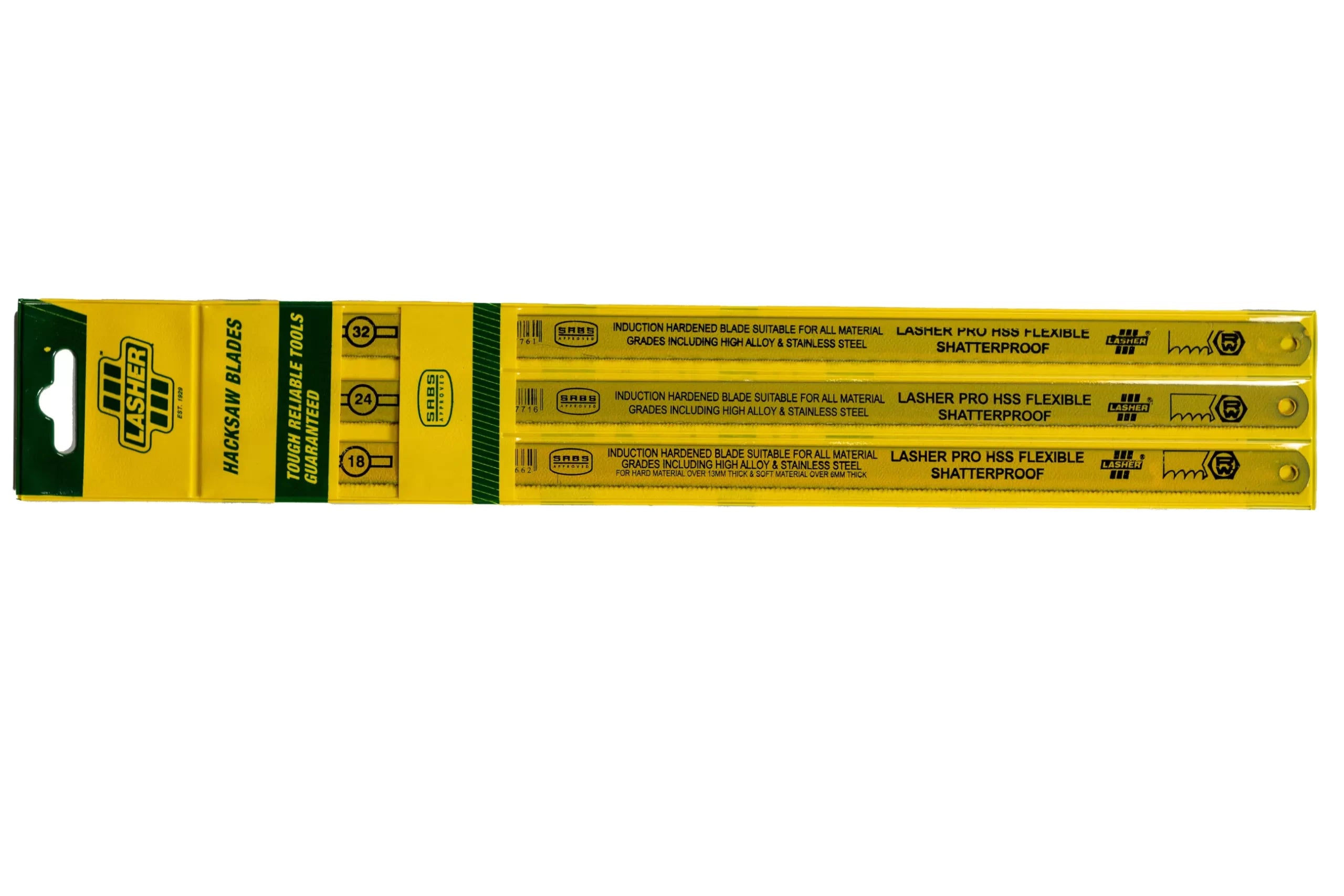 LasherPro 18, 24, 32T Mixed Pack Hacksaw Blades