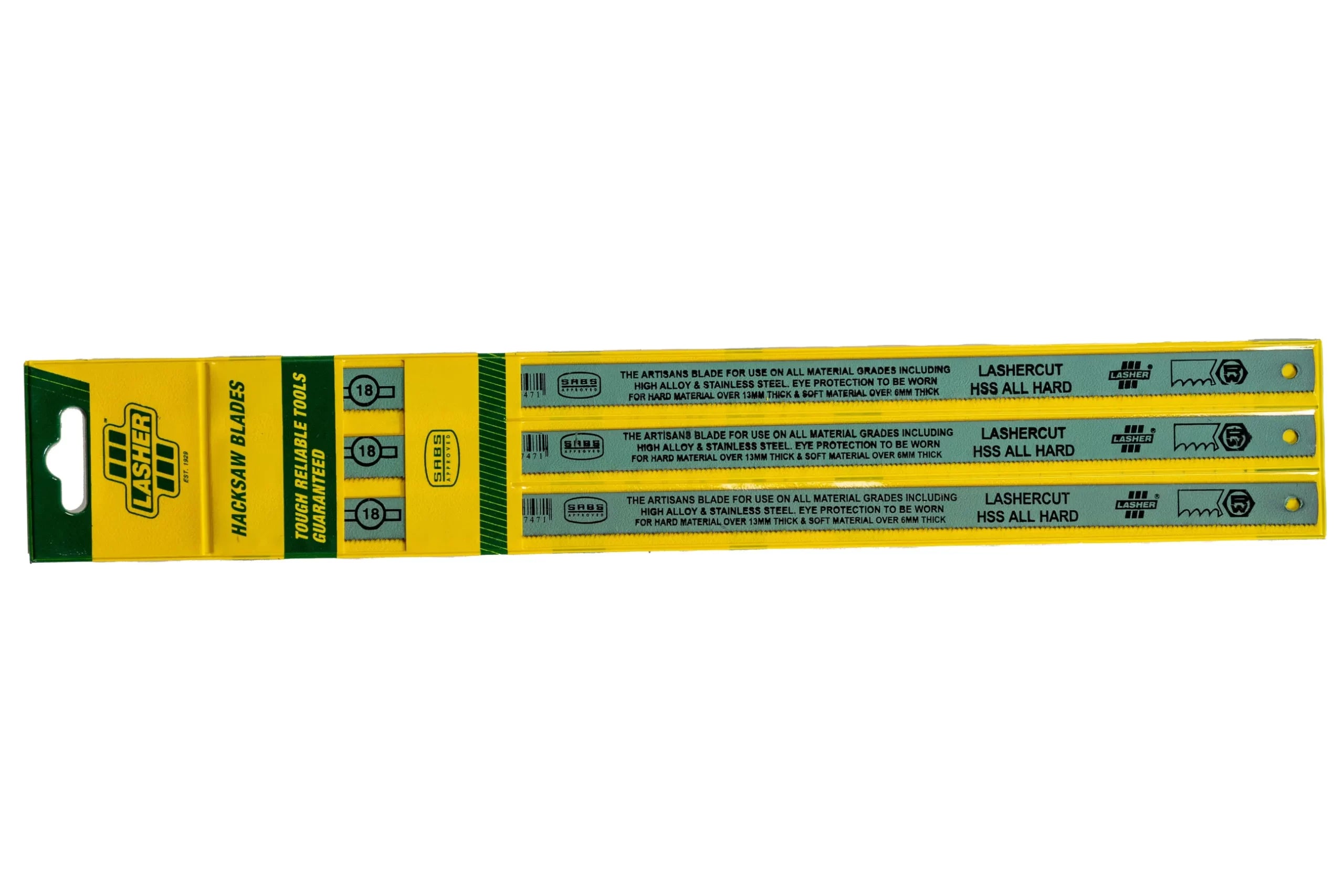 Hacksaw HSS Lashercut 18TPI 3 Pack