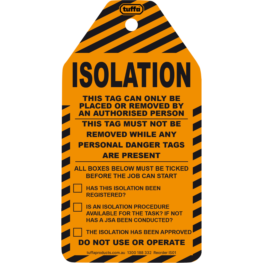 Isolation Tags (packs of 100)