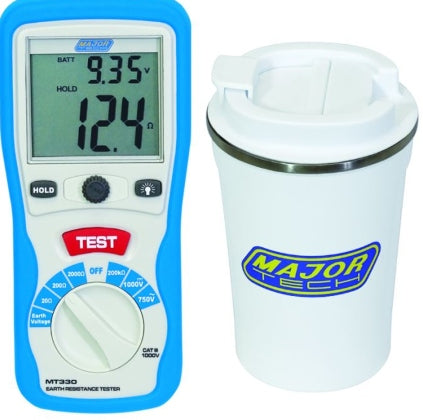 Major Tech MT330 2 or 3 Wire Digital Earth Resistance tester