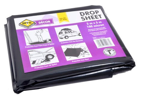 MTS DROPSHEET BLACK 2X5M 100MIC