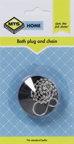 MTS HOME  BATH PLUG & CHAIN BLACK