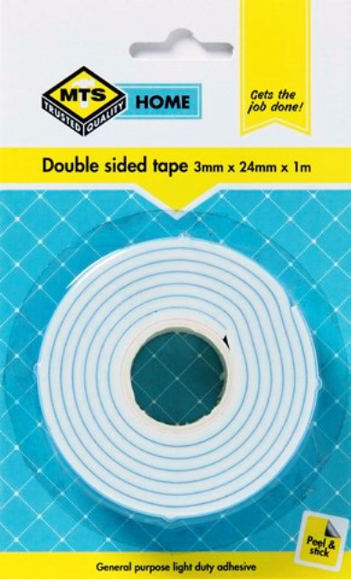 MTS HOME DOUBLE SIDED TAPE 3MMX24MMX1M