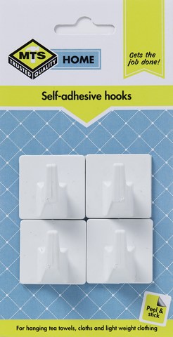 MTS HOME  LARGE SQUARE HOOK 4PC