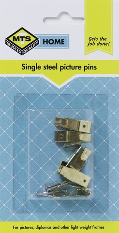 MTS HOME  SINGLE STEEL PICTURE PINS 6PC