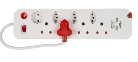 MULTIPLUG 8WAY SURGE +2USB