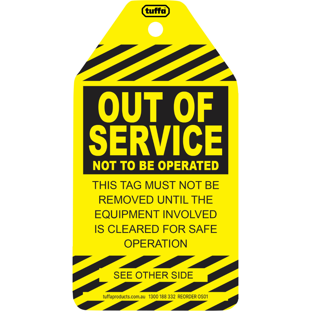 Out of Service TUFFA™ Tags (packs of 100)