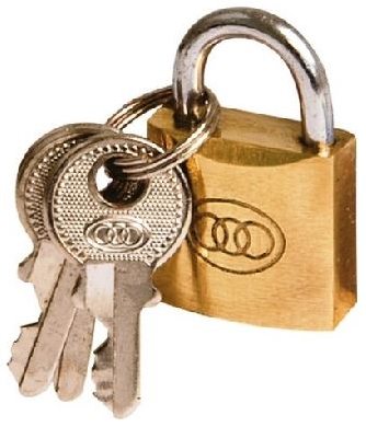 PADLOCK TRI BRASS BOX 20MM #261 CASE600