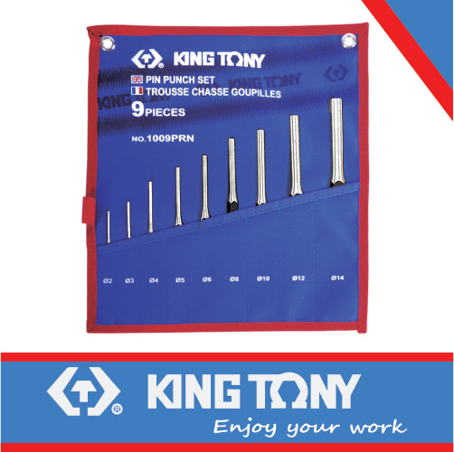 PIN PUNCH SET 9PC TETRON BAG