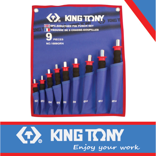 PIN PUNCH SET SHEATHED 2-14MM 9PC