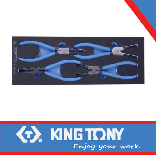 PLIERS SET CIRCLIP 180MM 4PC EVA FOAM