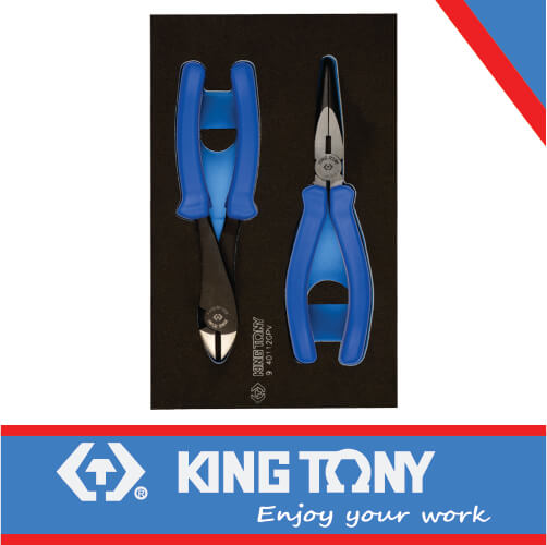 PLIERS SET SIDE/C AND LONG/N 200MM 2PC EVA FOAM