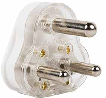 PLUG TOP 16A HOLLOW PIN WHITE E/MATE