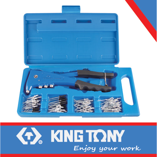 RIVET GUN AND ASSORTED RIVETS 20PC