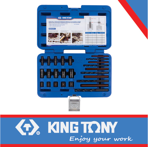 SCREW EXTRACTOR & DRILL SET 25PC