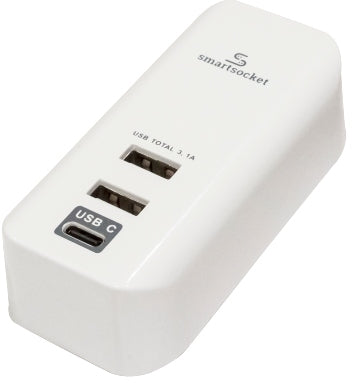 SMARTSOCKET COMPACT USB POWER HUB 3.1A