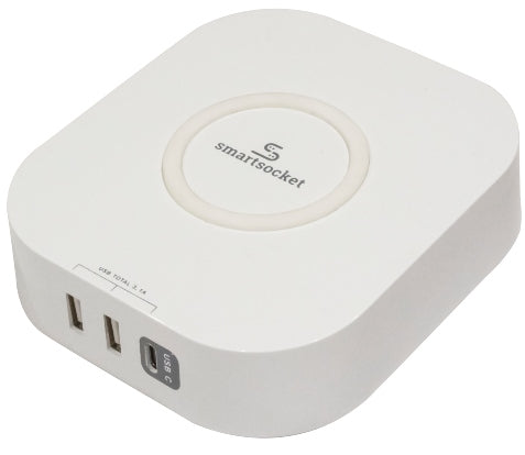 SMARTSOCKET COMPACT USB POWER HUB W/LESS