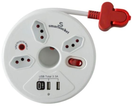 SMARTSOCKET HUB USB SURGE ROUND
