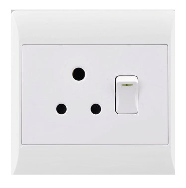 SOCKET E/MATE 4X4 SINGLE 16A WHITE