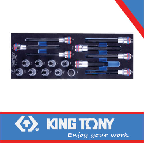 SOCKET SET 1/2″ HEX – TORX & SPLINE BITS 17PC