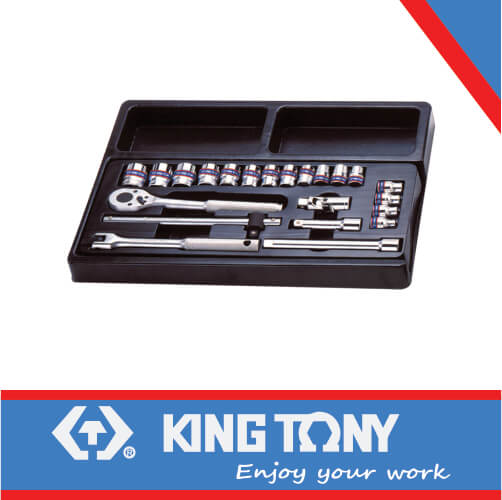 SOCKET SET 3/8″ 6-22MM 23PC