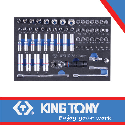 SOCKET SET COMBINATION 1/4″ 65PC EVA FOAM
