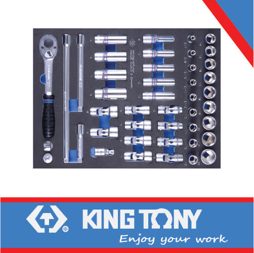 SOCKET SET COMBINATION 3/8″ 44PCS EVA FOAM