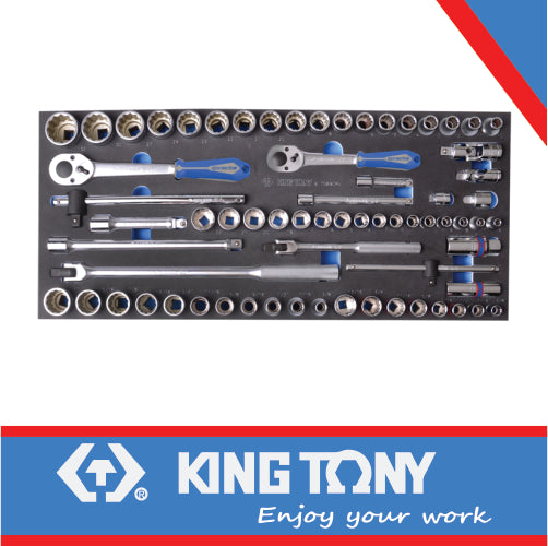 SOCKET SET COMBINATION 3/8″ AND 1/2″ 69PC EVA FOAM
