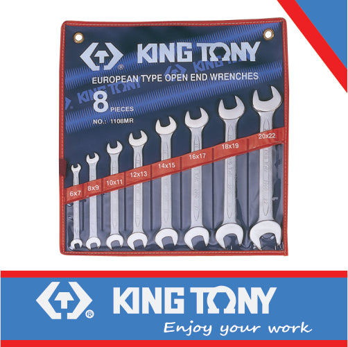 SPANNER 6-22mm DOUBLE OPEN END 8PC