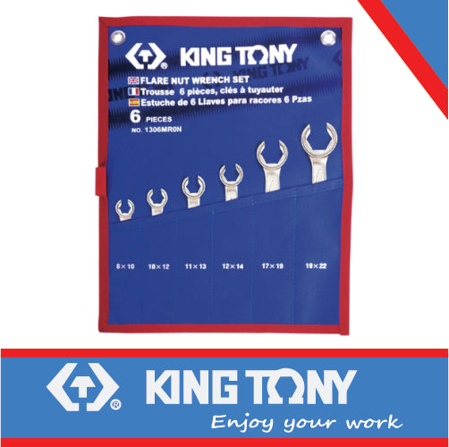 SPANNER FLARE NUT SET 6PC 8-22MM