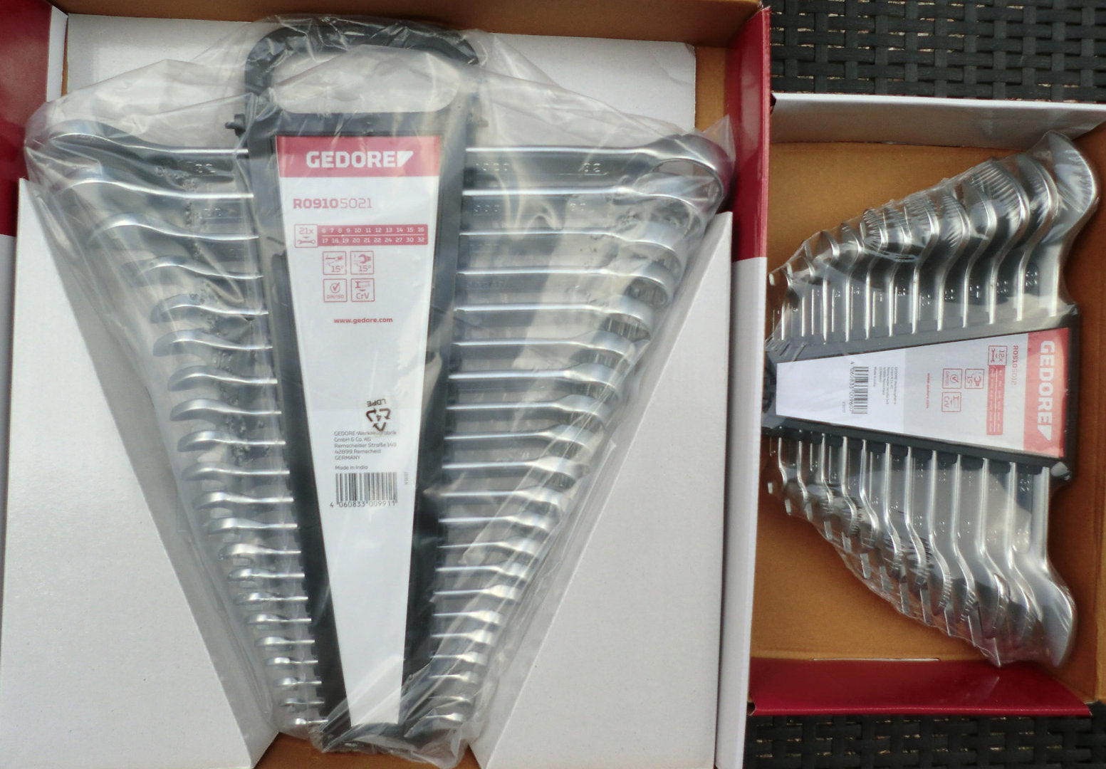 SPANNER GED RED COM SET 21PCE 6-32MM