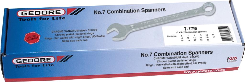 SPANNER GEDORE COMB SET 7/26M 6-32MM