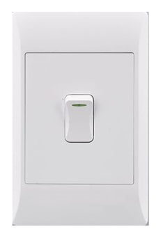 SWITCH E/MATE 1L 1WAY 2X4 WHITE