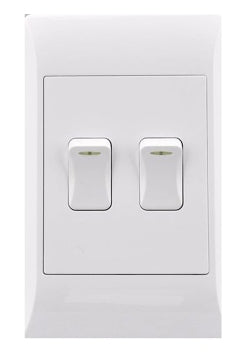 SWITCH E/MATE 2L 2WAY 2X4 WHITE