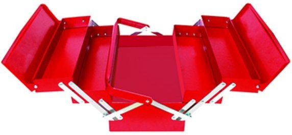 TOOL BOX GED RED 5 COMPARTMENT EMPTY