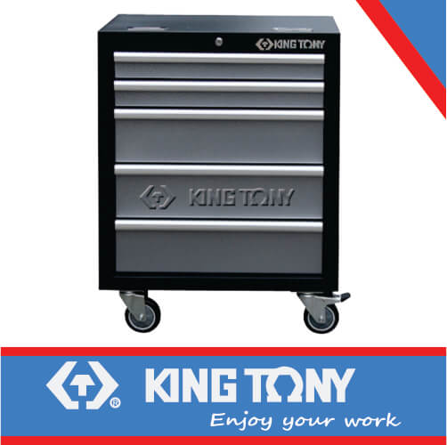 TOOL TROLLEY 5 DRAW BALL BEARING SLIDES – GREY