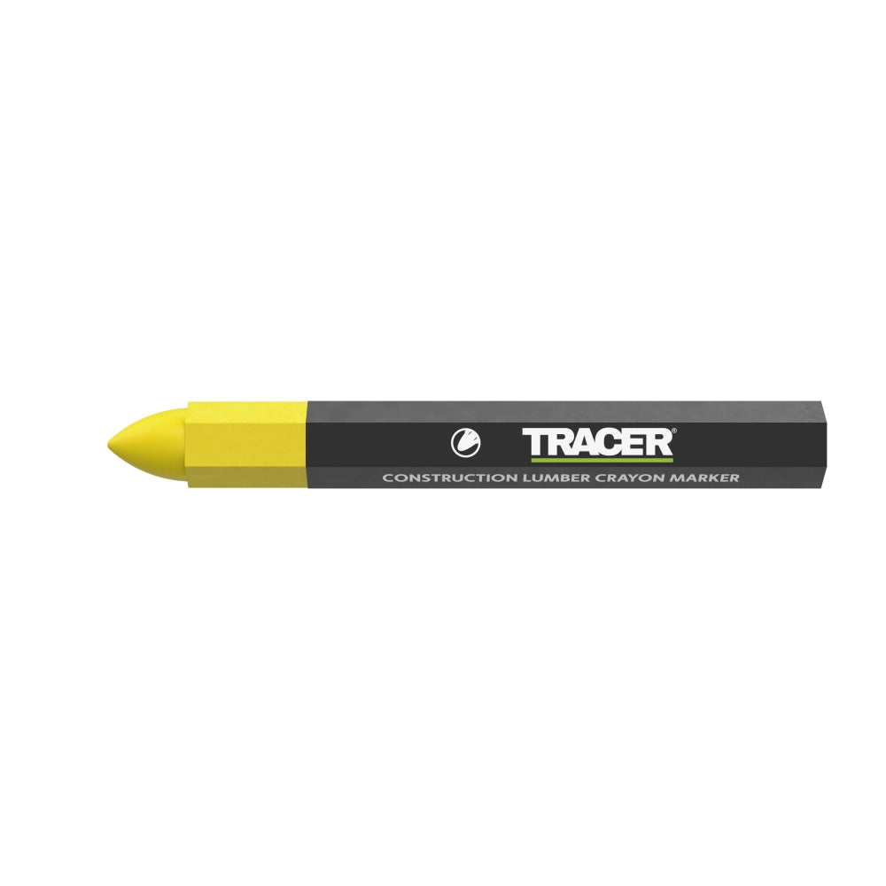 TRACER Construction Lumber Crayon Markers (12pk) - Yellow | ACM3