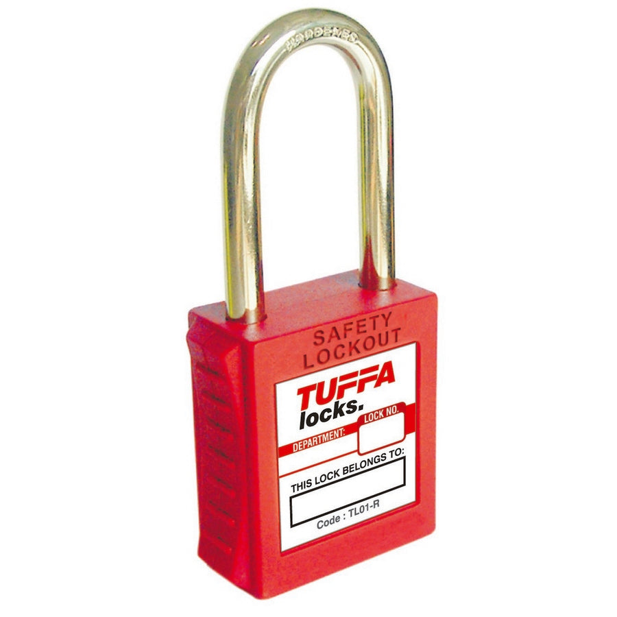 Red 46mm Personal Isolation Safety Padlock – Keyed Different