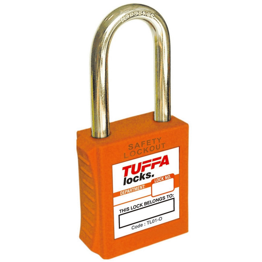 Orange 46mm Warning Isolation Safety Padlock – Keyed Different