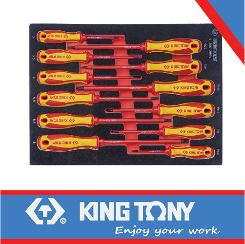 VDE Insulated Screwdriver Set for Tool Trolley (EVA FOAM) – 12PCS